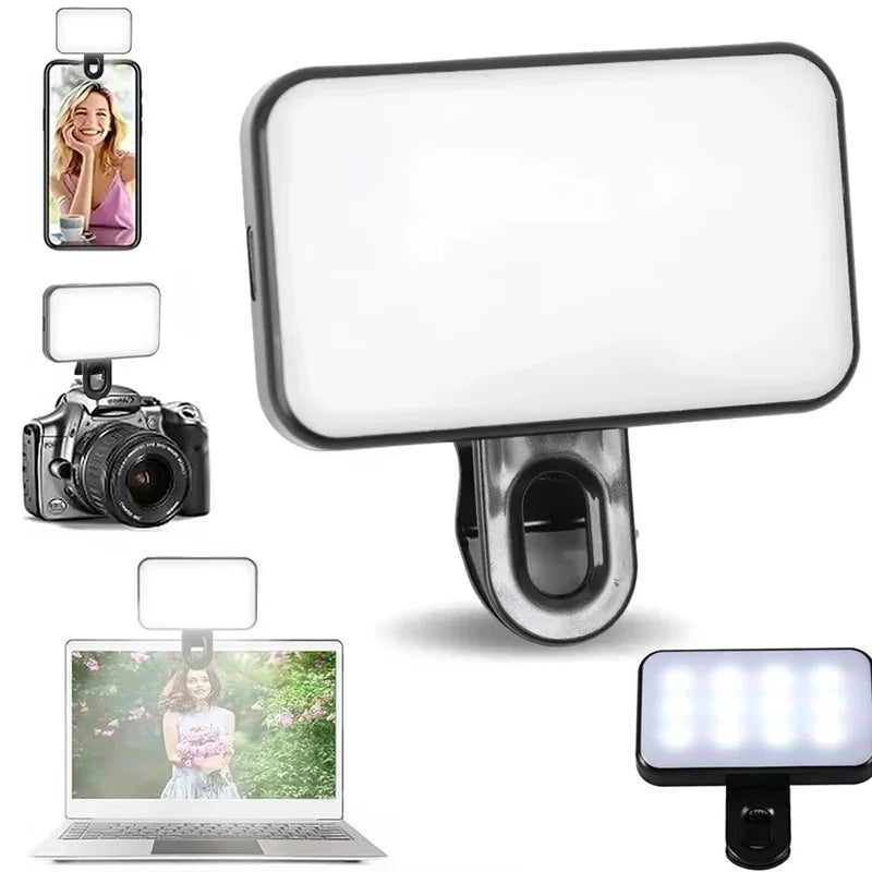 Clip-on LED Ring Light-3 Brightness Modes for Perfect Selfies & Videos